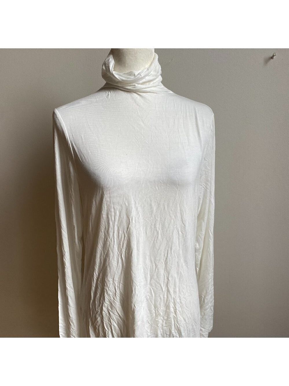 halogen BNWT white long sleeve top mock neck NEW sz medium